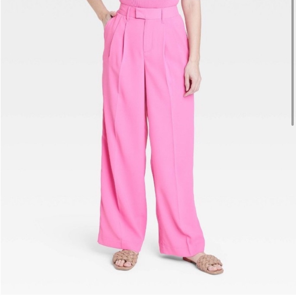 A New Day Wide Leg High Rise Pink Pants Size 6